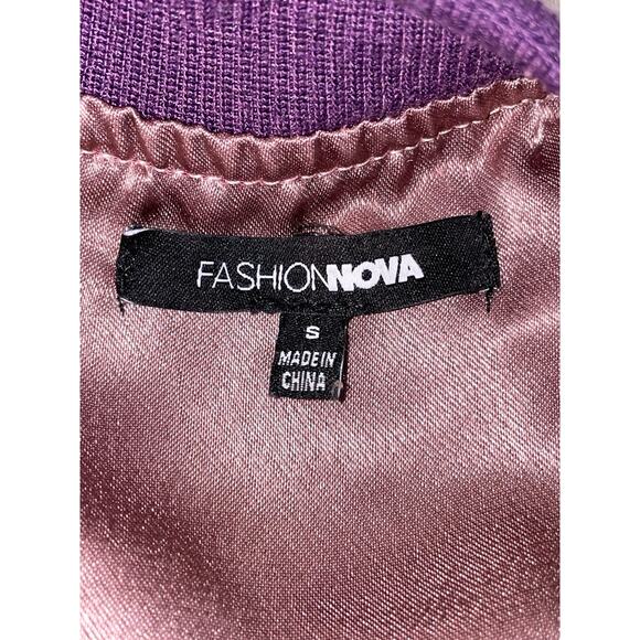 Fashion Nova Purple Brocade Jacket - Size S - Fully Lined & Gorgeous - Picture 7 of 11